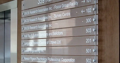 Main Directory and Lift Lobby Signs