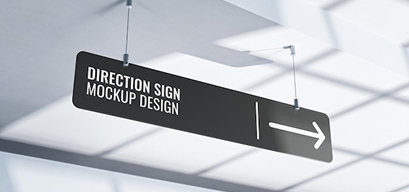 Hanging direction signages